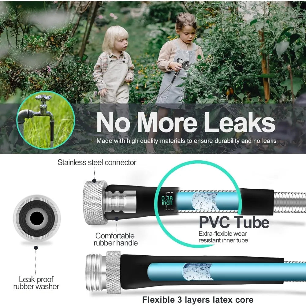 304 Stainless Steel Garden Hose Flexible, Never Kink