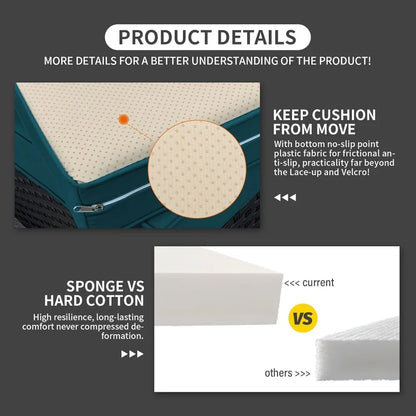 3 Piece Outdoor Sectional Couch with Storage Coffee Table