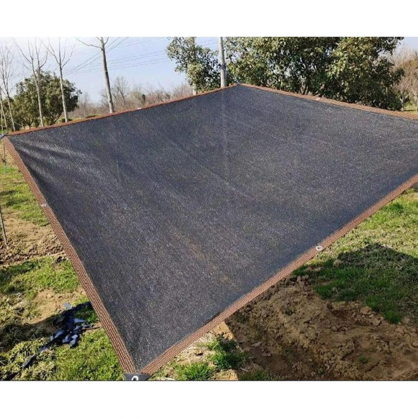 90% Black Shade Cloth with Grommets, Waterproof 5' X 6.5'