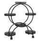 Rolling Metal Plant Stand Flower Storage Shelf