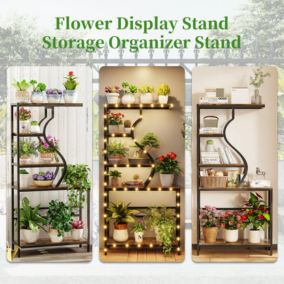 5-Tier Industrial Large Flower Pot Display Rack