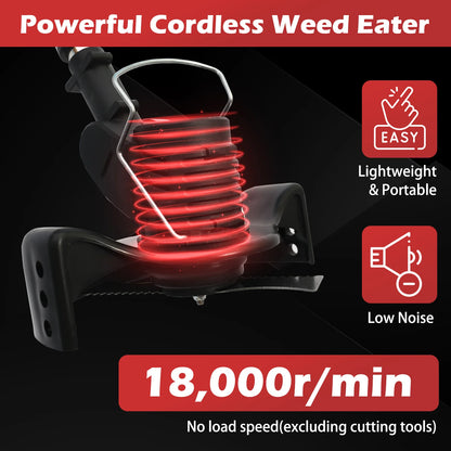 Electric Weed Wacker String Grass Trimmer Cordless